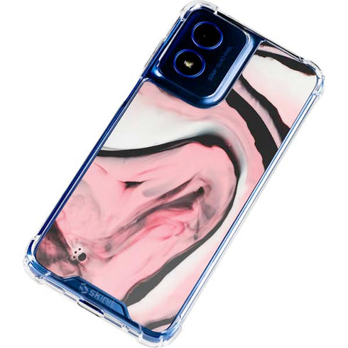 Pink Marble Ink Moto G 5G (2024) Clear Case